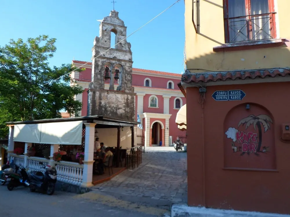 Perivoli village in Corfu, Greece
